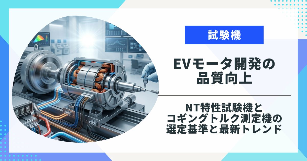 EVモータ開発の品質向上｜NT特性試験機とコギングトルク測定機の選定基準と最新トレンド