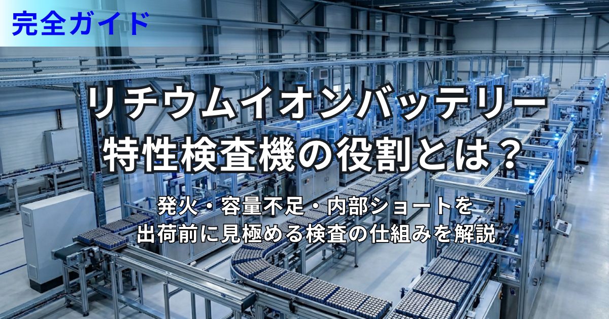 リチウムイオンバッテリー特性検査機の役割とは？仕組みや重要性を専門家が解説